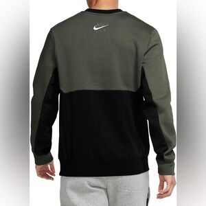 Nike Air Men’s Fleece Crew Twilight Marsh/Black/White olive and black size large